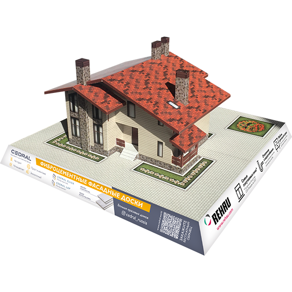 Бумажный макет дома 62-15D 房子的布局 Scale Model