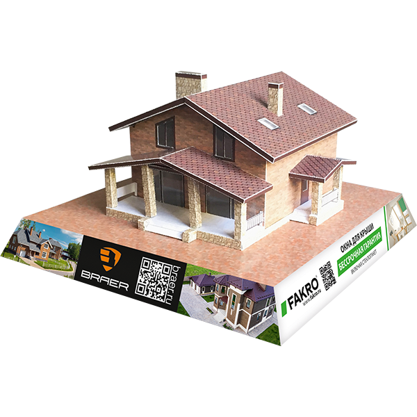 Бумажный макет дома 房子的布局 Scale Model 40-04ZL