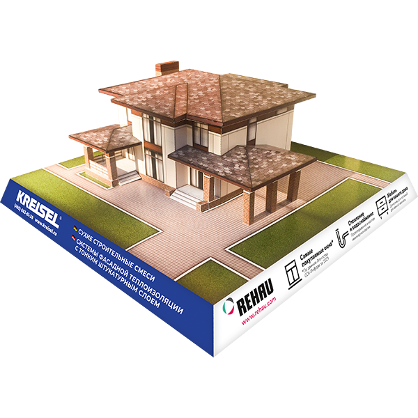 Бумажный макет дома 房子的布局 Scale Model 63-91