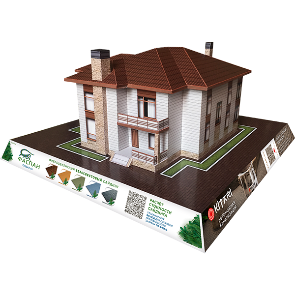 Бумажный макет дома 48-24Cedral 房子的布局 Scale Model