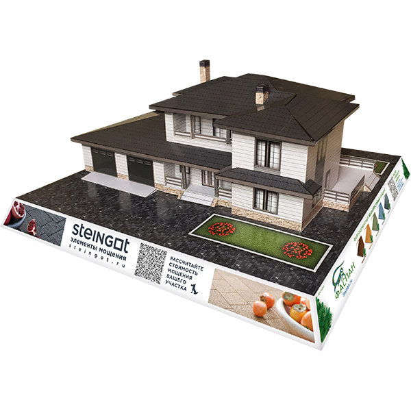 Бумажный макет дома 58-10ALCedral 房子的布局 Scale Model